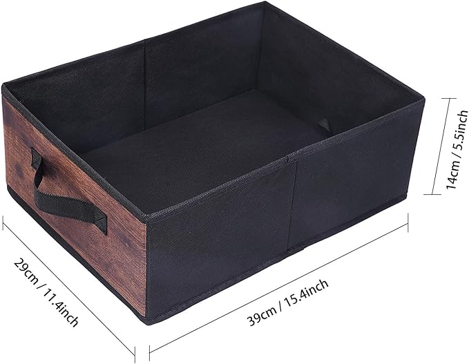 Clothings Collapsible Storage Bins, Foldable Organizers and Storage Baskets Cube Storage Bin for Bedroom Living Room (4 Pack, MZWL, 15.4x11.4x5.5inch)