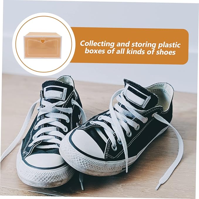 PRETYZOOM Male Shoe Box Storage 2 Pack of Footwear Containers Simple and Practical Design