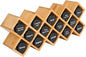 Phyllia Bamboo Spice Rack Organizer 4-Tier Countertop Organiser, Criss-Cross Kitchen cabinet Free-Standing Countertop Storage shelf Fit for Spice Jar, Can, Bottle (Jars Not Include)