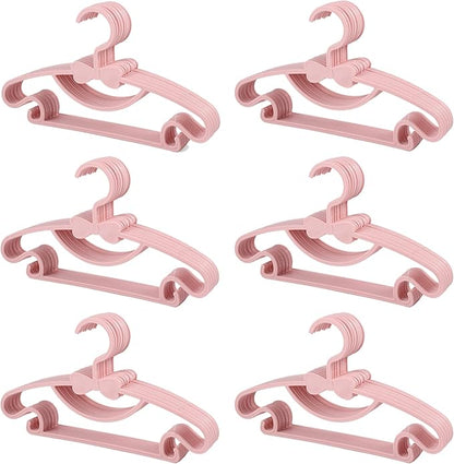 YYaaloa 60pcs Kids Clothes Hangers - Baby & Toddler Plastic Hangers (Pink, 60pcs)