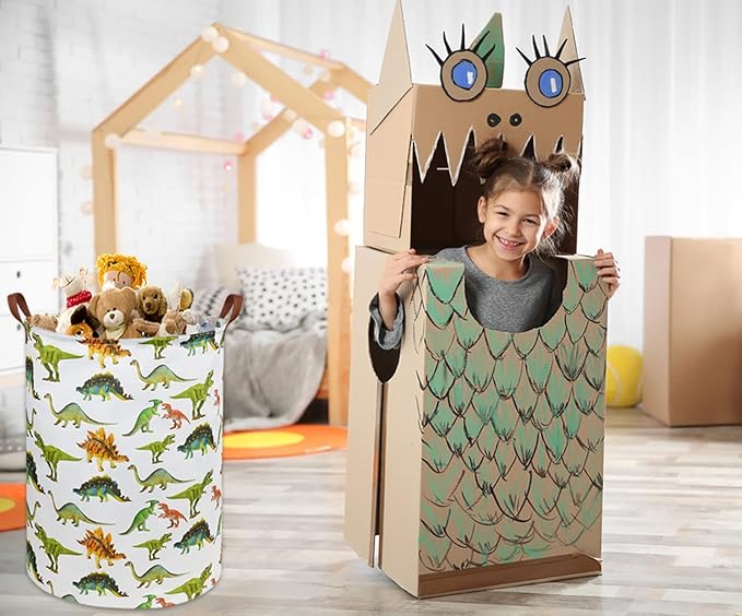 Dinosaur Kids Laundry Hamper Baby Laundry Basket Cute Kids Hamper Toy Storage Bin Boys Hamper and Girls Dinosaur Room Decor(Toy Dinosaur)
