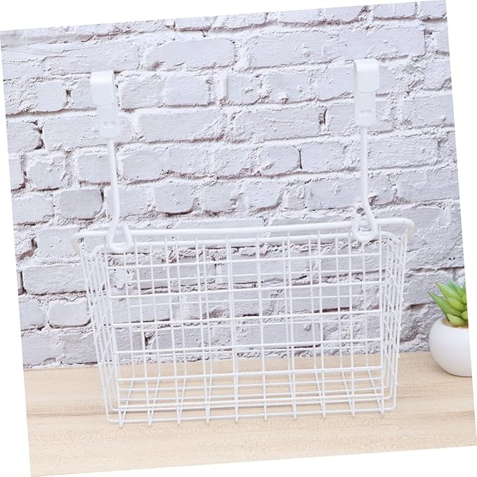 Healifty Door Hanging Storage Basket Hanging Rack for Cabinet Wardrobe Desk Cabinet Storage Basket