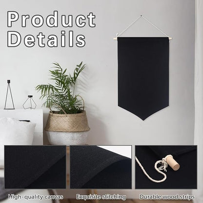 3 PCS Canvas Banners Wall Hanging Brooch Jewelry Storage Case Stand Enamel Pin Display, Sublimation blank Banner,Holder Earrings Necklace Pin Collection Organizer