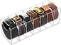 NIUBEE Belt Organizer, Acrylic Belt Storage Holder for The Closet, 7 Compartments Display Case for Tie and Bow Tie
