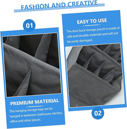 PRETYZOOM Hanging Toiletry Bag over The Door Shoe Organizer Wall Storage Bag Molle Pouches Organizer Grey