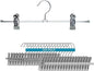 Mawa by Reston Lloyd Space-Saving Metal Pant/Skirt Hanger, Strong and Adjustable Pant Clips, Silver Set of 300