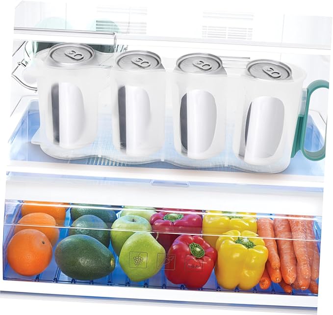 Soda Can Organizer for Refrigerator Stackable Beverage Dispenser Storage Bin for Cans Efficient Space Saver for Kitchen and Bar Use Easy
