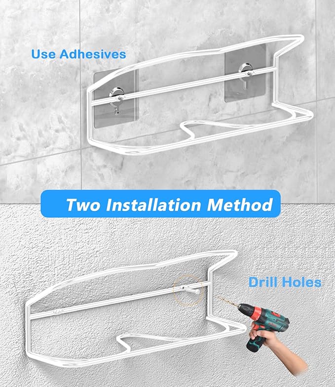 Wall Mounted Shoe Rack 6 Pack, with Sticky Hanging Strips, Metal Wall Shoe Storage, Hanging Shoe Organizer for Door/RV/Wall