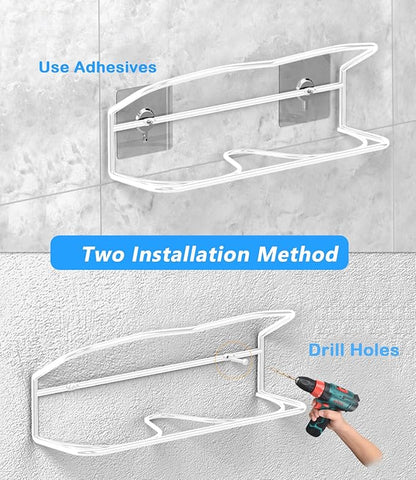Wall Mounted Shoe Rack 6 Pack, with Sticky Hanging Strips, Metal Wall Shoe Storage, Hanging Shoe Organizer for Door/RV/Wall