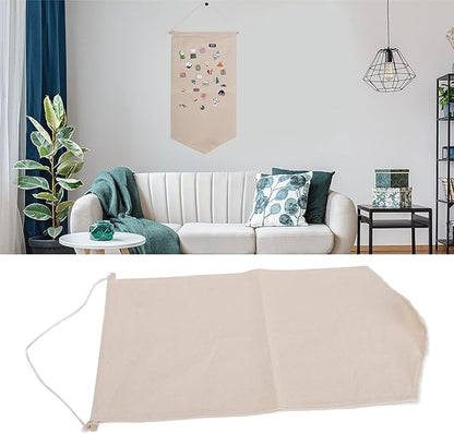 Hanging Brooch Pin Organizer, Linen and Particleboard, 21.1x11.8 Inch, Wall Display Storage Holder for Home Decor