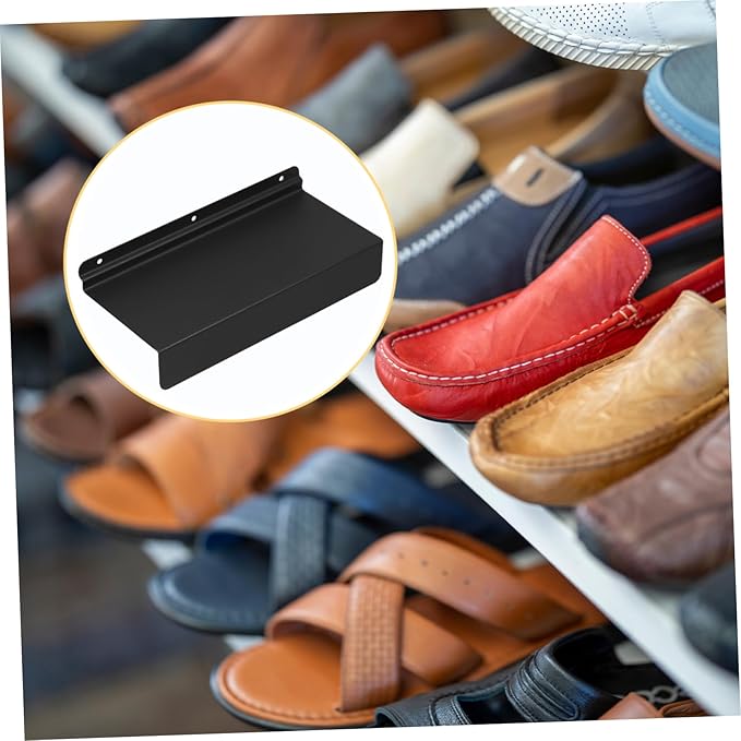 Shoe Rack Display 2pc Iron Bracket Mount Wall Hanging Shoe Organizer Space-saving for Home Store Entryway