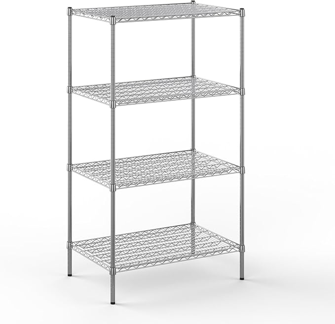 24" Deep x 36" Wide x 64" Height Wire Shelving Kit | 4-Tier | NSF Commercial Storage Rack Unit