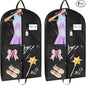 Sishynio Garment Bags for Dance Costumes 2 Pack, 43 Inch Black Kids Garment Bag with 5 Pockets, Waterproof Hanging Clothes Bag for Dance Competitions Cheer Uniform Suit Travel