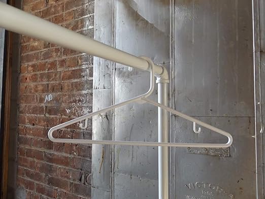 NAHANCO Plastic Tubular Hangers - 16 1/4" White (Pack of 144)