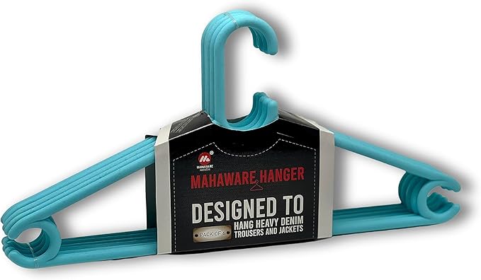 Sturdy Polypropylene Hanger, Pack of 6, Mint Granite Green