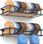 Natural Wood Hat Racks for Baseball Caps Peaked Caps Wall Hat Organizer Fit 40 Caps Holder, 2 Packs Sturdy Wall Mounted Snapback Storage Organizer, Black