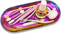 Nail Tray Colorful Manicure Tray for Nails Tool Decor Display Jewelry Rhinestone Cosmetics Oval Dish Manicure Organizers and Storage Small Storage Plate