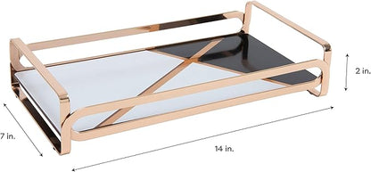 Home Details Gold Color Block Vanity Tray (27178-GOLD)