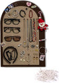 Hanging Felt Earing Storage Board with 20 Pins- Valentine's Day,Christmas, Wall-mounted Jewelry Organizers and Storage Solution (Vintage brown)