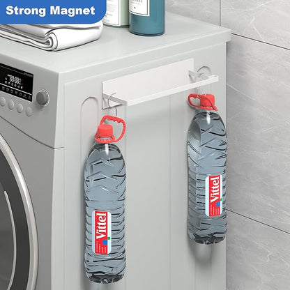 Magnetic Hanger Organizer, Thipoten Hangers Holder for Washing Machine, Holding up to 30 Velvet/Wire/Plastic Hangers, Perfect Space Saver for Laundry Room (1, White)