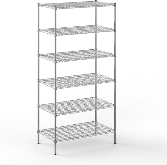 24" Deep x 42" Wide x 86" Height Wire Shelving Kit | 6-Tier | NSF Commercial Storage Rack Unit
