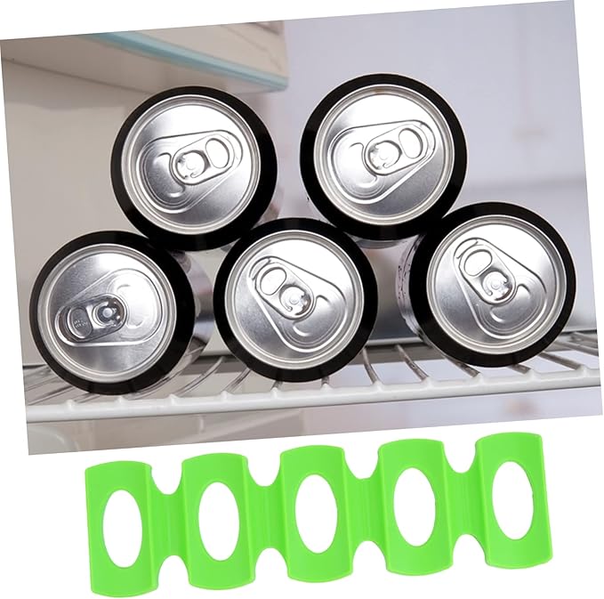 2pcs Silicone Beverage Storage Mats Slip Drink Holders for Beer Wine and Cans Lightweight Easy to Clean Stacking Pads for Refrigerator and Home Use