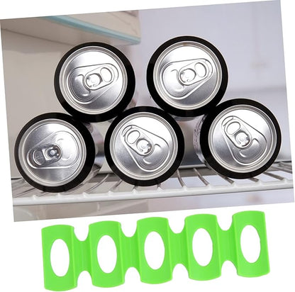 2pcs Silicone Beverage Storage Mats Slip Drink Holders for Beer Wine and Cans Lightweight Easy to Clean Stacking Pads for Refrigerator and Home Use