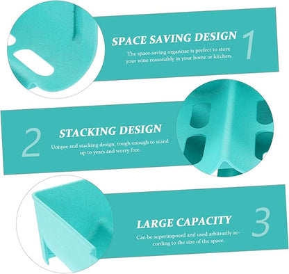 PRETYZOOM 4pcs Can Storage Rack Bottle Rack Organizer Material Easy to Stack Wine Holder for Fridge