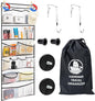 Cruise Ship Magnetic Door Organizer, Over The Door Organizer For Cruise Ships, Magnetic Shoe Rack with 2 Strong Anti-Scratch Magnets & Durable Pockets To Store Cruise Essentials (White)