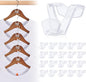 HOUSE DAY Space Saving Hangers 20 Pack, Clear Clothes Hanger Connector Hooks, Heavy Duty Hangers Space Saver, Premium College Dorm Room Essentials, Closet Organizers and Storage
