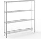 14" Deep x 72" Wide x 74" Height Wire Shelving Kit | 4-Tier | NSF Commercial Storage Rack Unit