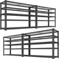 Storage Shelves Heavy Duty, 4 PCS 48" L x 18" W x 72" H Garage Wire Shelving Unit Loads 2800LBS, 5-tier Adjustable Metal Industrial Utility Shelf Rack for Kitchen, Laundry Room, Warehouse, Basement