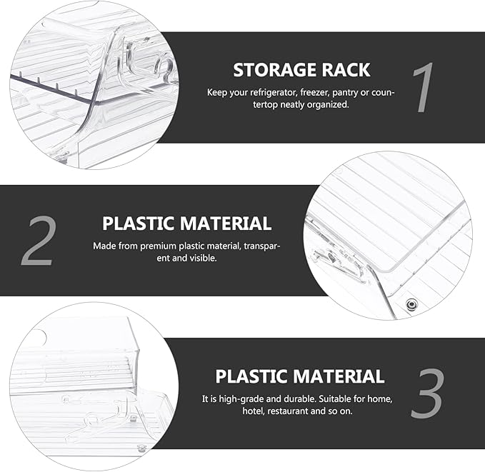 Zerodeko Soda Dispenser Bin Can Organizer for Fridge Beverage Can Storage Space-Saving