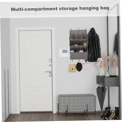 Over Door Shoe Storage with 12 Pockets All-Purpose Wall Mounted Hanging Shoe Storage 600D Oxford Over Door Organizer for Closet and Dorm