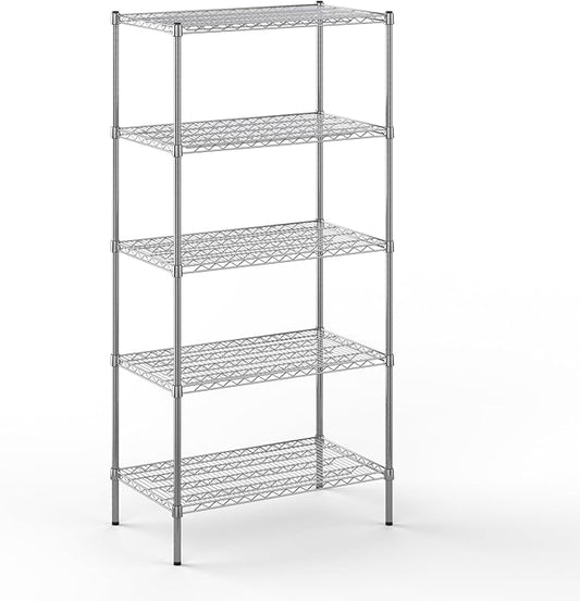 21" Deep x 36" Wide x 74" Height Wire Shelving Kit | 5-Tier | NSF Commercial Storage Rack Unit
