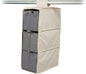 Covermates Keepsakes Hanging Shoe Organizer Set – Heavy Duty Closet Shelves for Shoes, Sweaters, and Accessories – Includes Trays with Dividers – Vertical Wardrobe Storage, Beige Heather