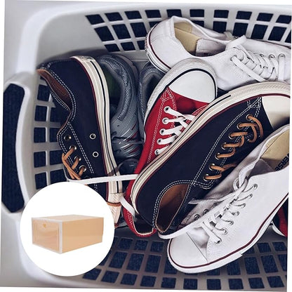 PRETYZOOM Male Shoe Box Storage 2 Pack of Footwear Containers Simple and Practical Design