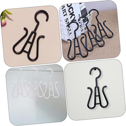 20pcs Shoe Hanger Rack Plastic Shoe Holders White Hanging Organizer Over Door Rack Storage Hooks