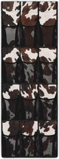Brown Over The Door Closet Organizer 12 Pockets Cowhide Door Hanging Shoe Organizer for Office Space Saving Shoe Holder Hanger Large Capacity Wall Hanging Storage
