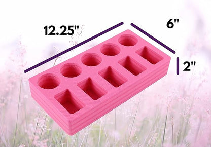 Polar Whale Lotion and Body Spray Stand Organizer Tray Pink Durable Foam Washable Waterproof Insert for Home Bathroom Bedroom Office 12 x 6 x 2 Inches 10 Slots
