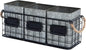NIKKY HOME Farmhouse 3 Compartment Galvanized Flatware Cutlery Caddy Countertop Silverware Holder for Spoons, Knives, Forks - Silver