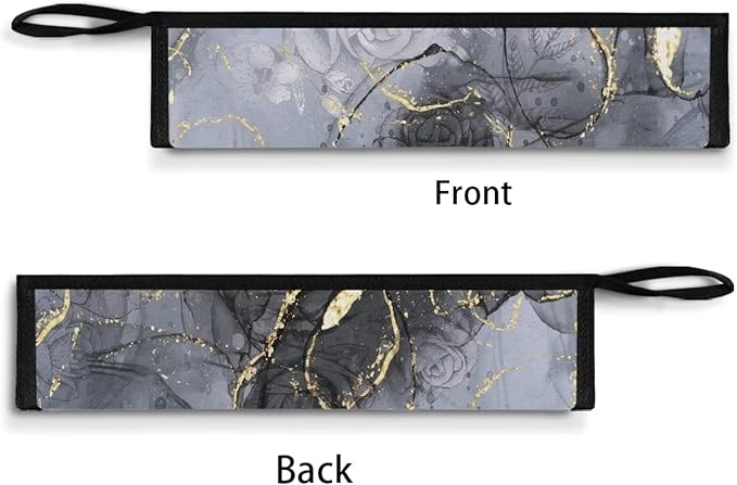COEQINE Marble Utensil Holder Portable Travel Rose Flower Utensil Bag Flatware Bag Tableware Case for Travel Frok Spoon Knife With Case Carry On Zipper Cutlery Pouch
