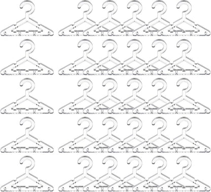 PATIKIL 50pcs Clothes Hanger Earring Holder, Mini Acrylic Coat Hangers Earring Hangers Hanger Rack for Earring Holder Organizer Stand Studs, Silver Tone