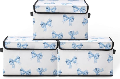 Stackable Clothes Storage Bins with Lids,Closet Organizers Fabric Box for Home and Office,Blanket Clothes Organizers,Under Bed Storage Containers 3 Pack.