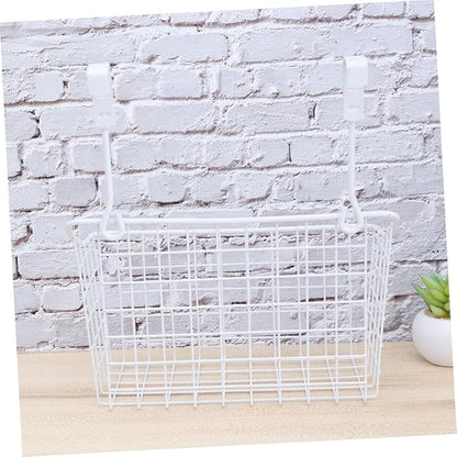OUNONA Door Storage Cabinet Basket Hanging Organizer for Kitchen Bathroom Office Hanging Rack Lids