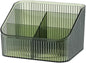 Cosmetic Display Case 5 Slot Makeup Brush Holder Cosmetic Brushes Container for Vanity, Bathroom Countertop,Green
