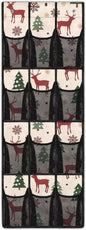 Moose Christmas Shoe Organizer for Door Hanging Easy to Install Door Hanging Shoe Organizer for Merry Christmas,Mesh Pockets with 4 Metal Hook Wall Hanging Storage