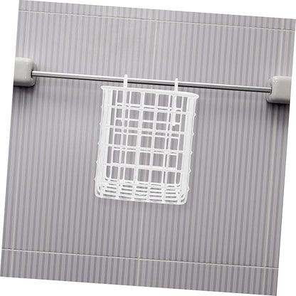 Mobestech 2pcs Over Door Iron Wire Basket Sturdy Hanging Organizer for Kitchen Bathroom and Bedroom Storage Rack with Hooks Easy Installation Space Saving