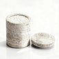 Natural Marble Canister, Cotton Swab Holder with Lid, High Capacity Bathroom Qtip Holder Storage for Cotton Swab, Floss Picks, Makeup Pad, Bath Salt, Gray Travertine(NS017)