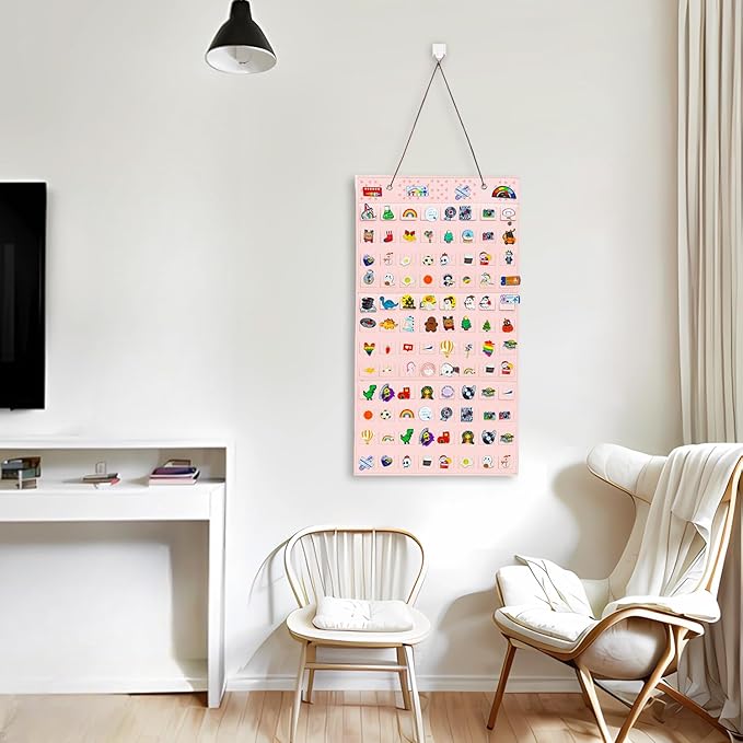 Collector Pin Board,Pin Collections Storage Holder,Enamel Pin Hanging Display Board,Pin Board For Pins Collection,Pin Holder Display For Wall,Enamel Pin Organizer Display Case(170 Slots,Pink)
